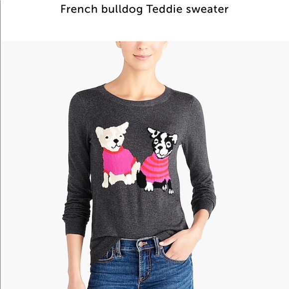 J. Crew Sweaters | J Crew Bulldogs In Sweaters Gray Teddie Sweater | Poshmark